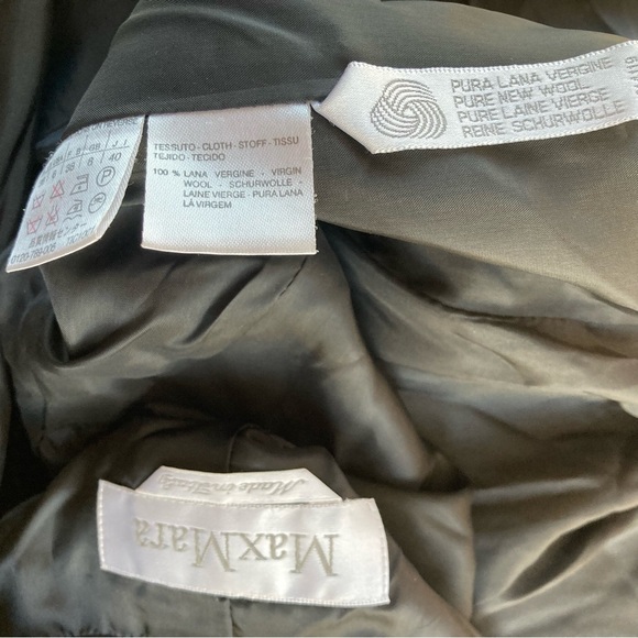MaxMara Virgin Wool Single Breasted Open Blazer Jacket Womens 6 - Picture 11 of 13